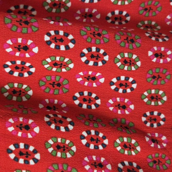 Anthropologie Maeve Daisy Red Patterned Shirt Dress - Picture 7 of 9